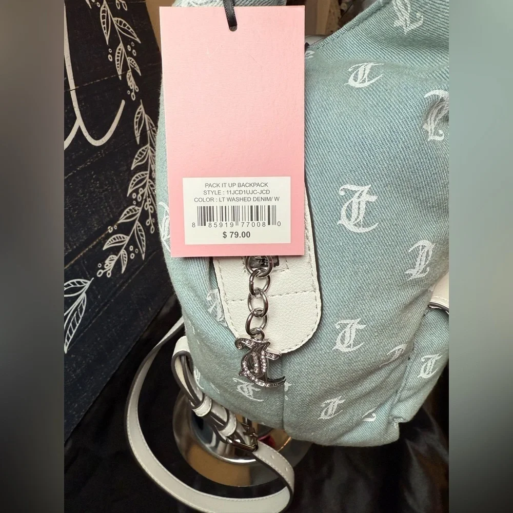 Juicy Couture Light Denim Backpack (NWT)